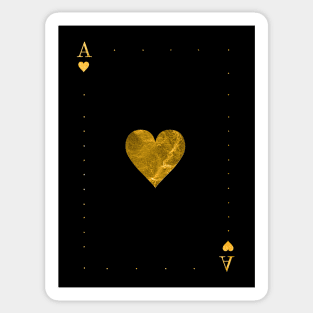 Ace of Hearts - Golden cards Sticker